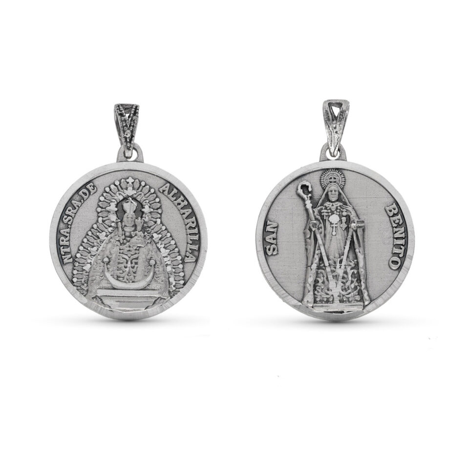 Medallas Virgen de Alharilla y San Benito