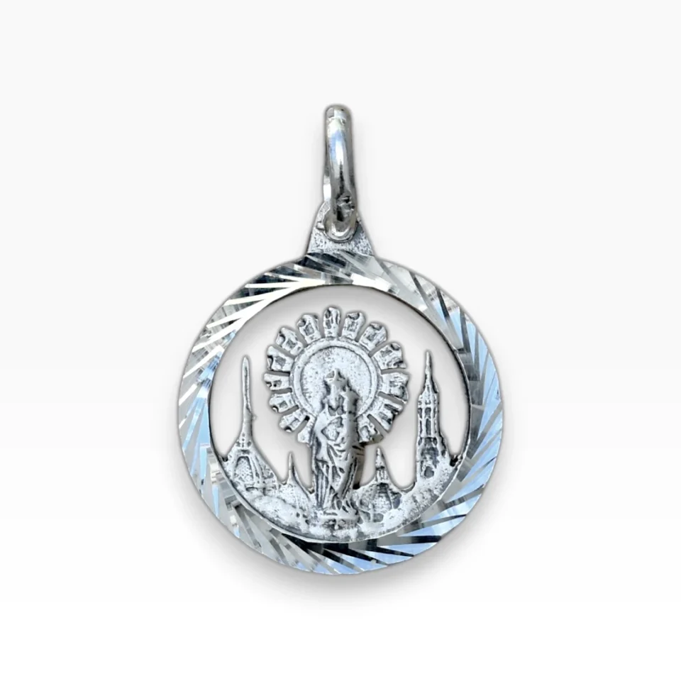 Medalla Virgen del Pilar redonda