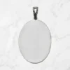 Medalla Santa Elena en plata de ley forma oval espalda lisa