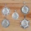 medalla virgen del Carmen redonda con varios cercos