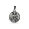 Medalla Virgen María Auxiliadora en plata de ley en forma redonda
