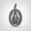 Medalla Milagrosa de plata de ley 925, anverso con la Virgen María, para protección y devoción