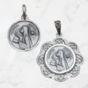 Medallas de Santa Teresa en plata de ley 925 forma redonda