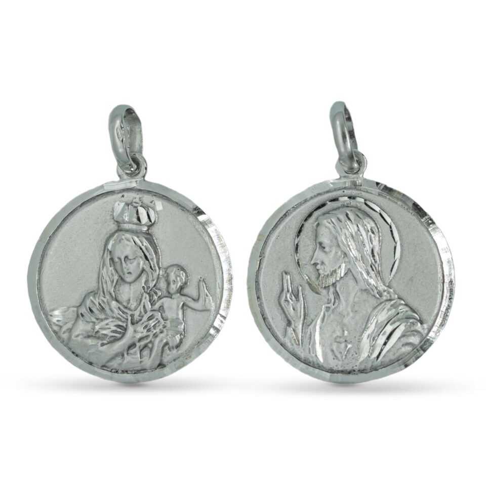 Medallas Virgen del Carmen y Sagrado Corazón de Jesús