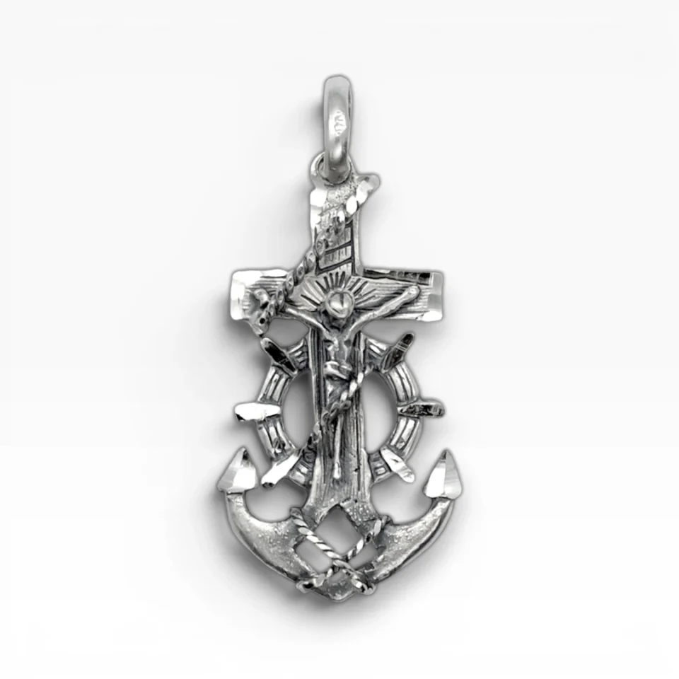 Colgante Cruz Marinera en Plata