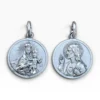 Medallas Virgen del Carmen y Sagrado Corazón de Jesús en plata de ley forma redonda tamaño 21 mm