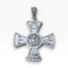 Cruz de San Antonio de Padua en plata de ley con inscripción Pia Union de San Antonio.