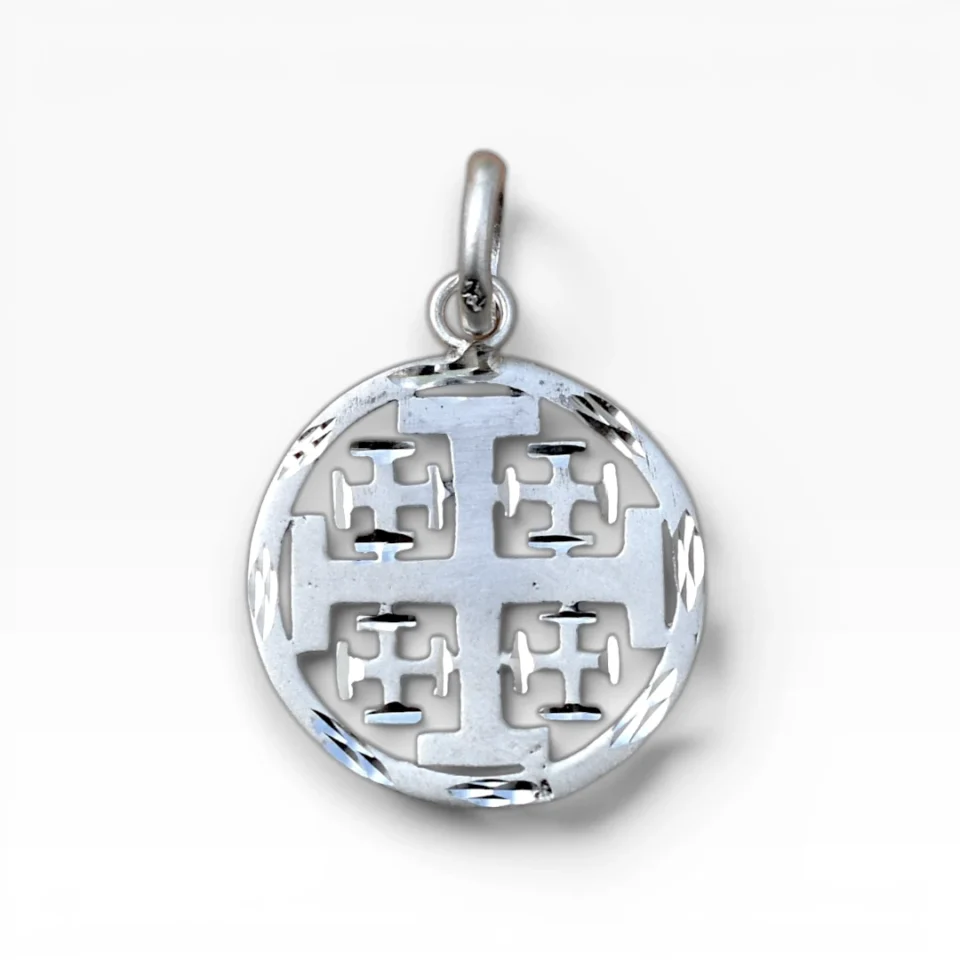 Colgante Cruz Jerusalén Plata