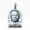 Medalla Santo custodio en plata de ley forma rectangular