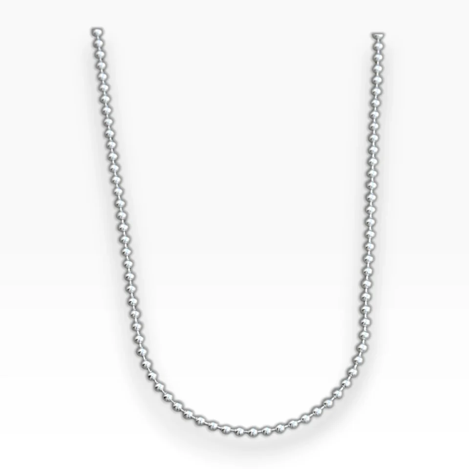 Cadena Bolitas plata